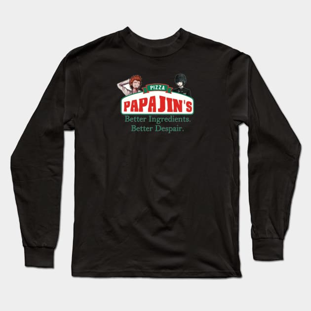 Danganronpa Papa John's Long Sleeve T-Shirt by diannvasquez